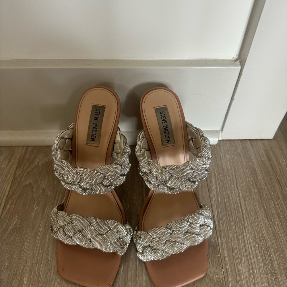 Steve Madden Metallic Braided Heels